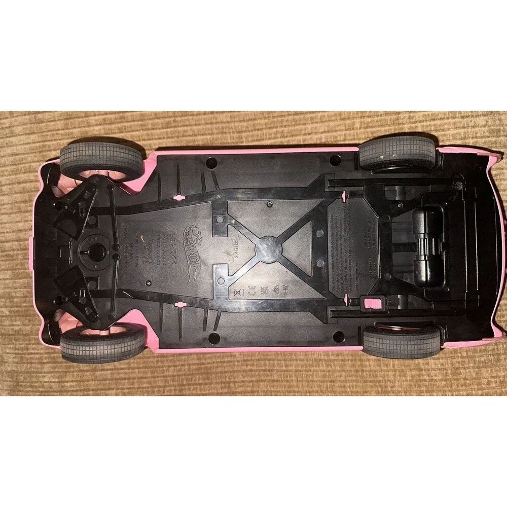 Hot Wheels Corvette Barbie RC Pink Convertible Car with Remote Control EUC